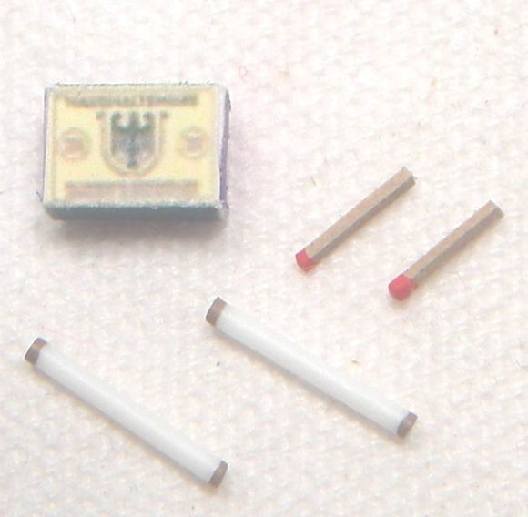 German - Cigarettes2 (x2 cigarettes. X2 matches. matchbox)