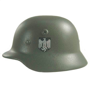 German - M35 Helmet With Leather Liner (HEER-Feild Grey)